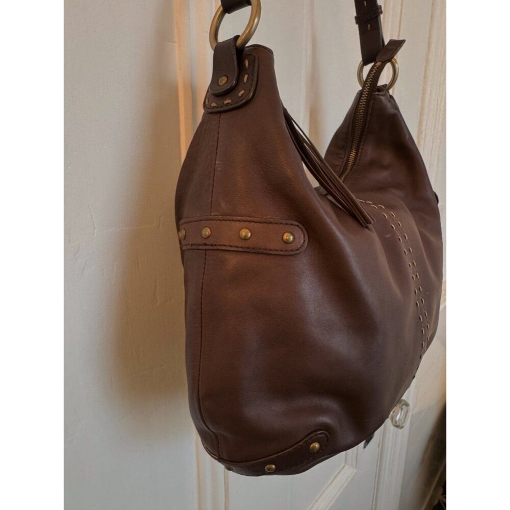 SIGRID OLSEN Hobo Bag Leather Dark Chocolate Brown - Picture 5 of 10